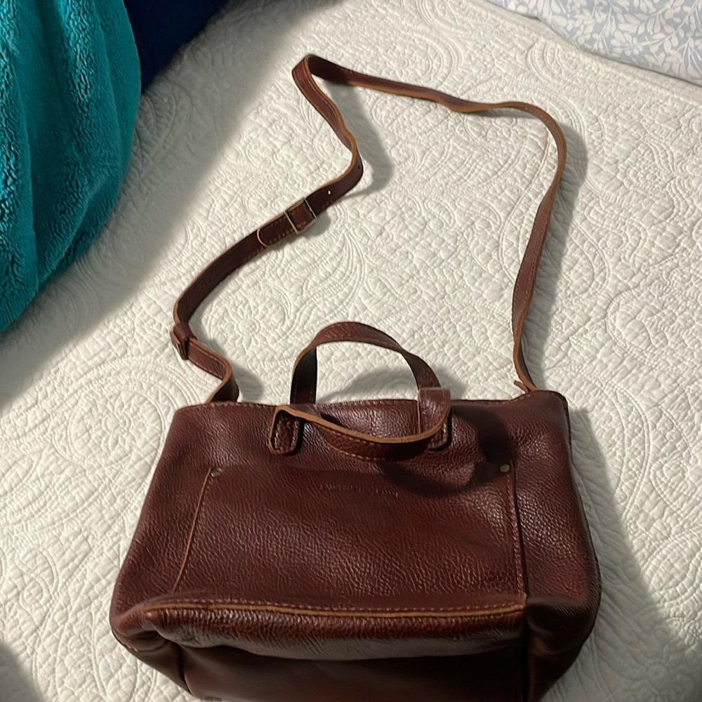 Leather cross body bag